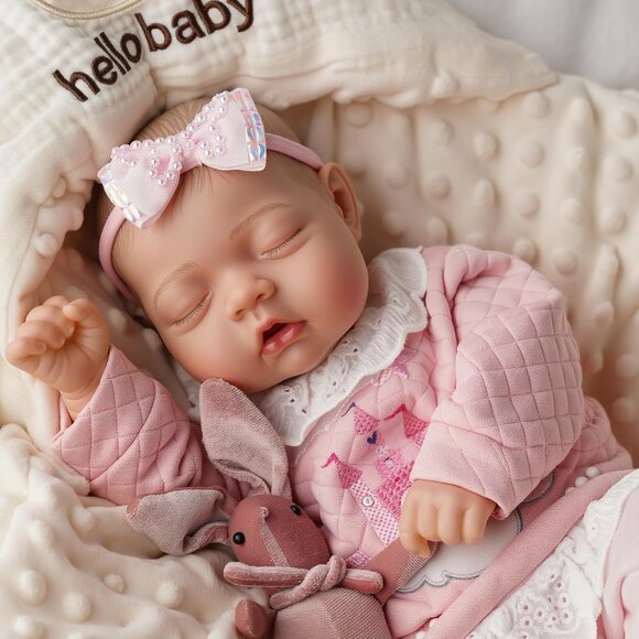 🆕17inch Full Body Vinyl Newborn Baby Dolls Poseable Limbs Sweet Smile Doll Girl - Picture 4 of 9